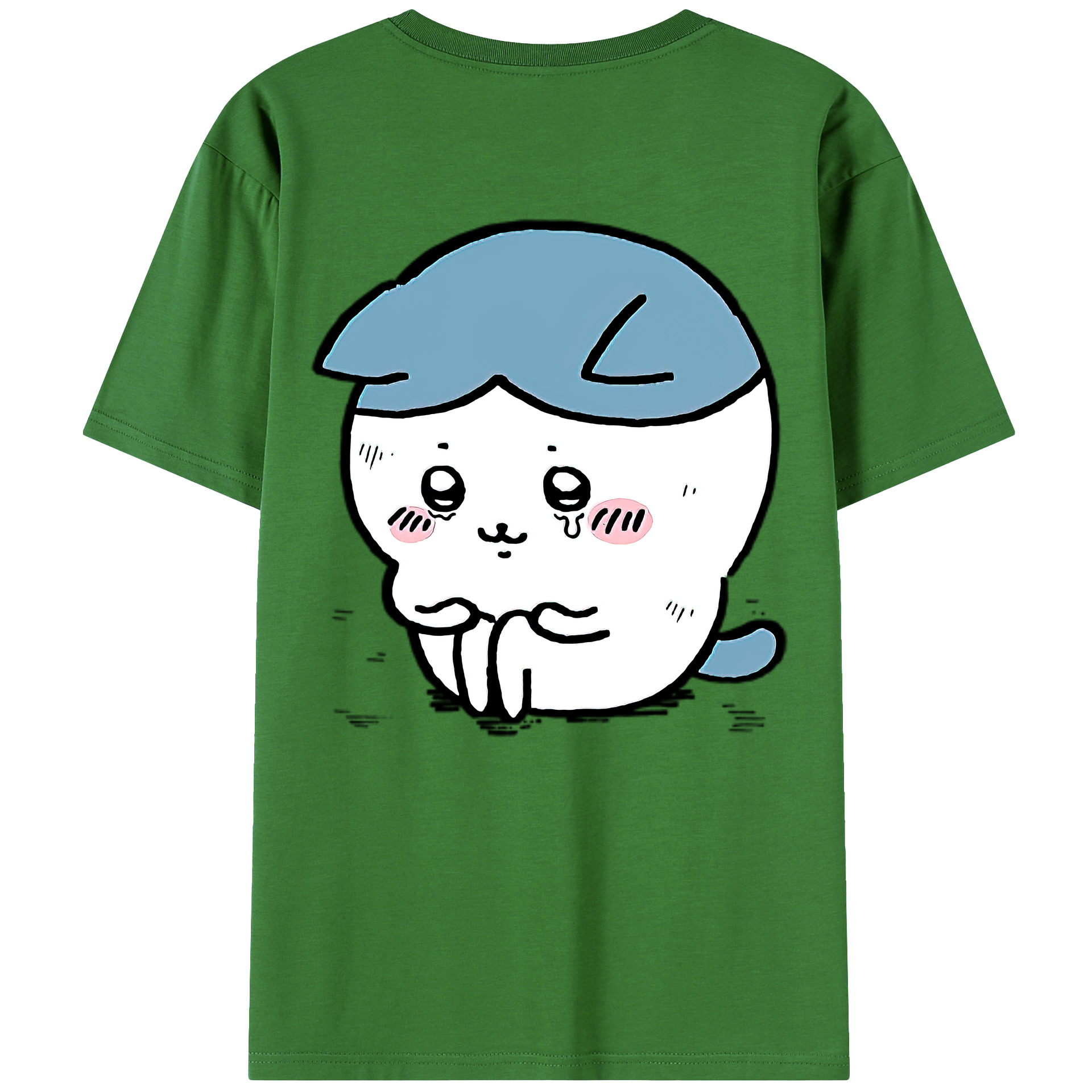 （画像用） ちいかわ ハチワレ Chii-kawa hachiware レディース半袖Tシャツ(バックプリント)